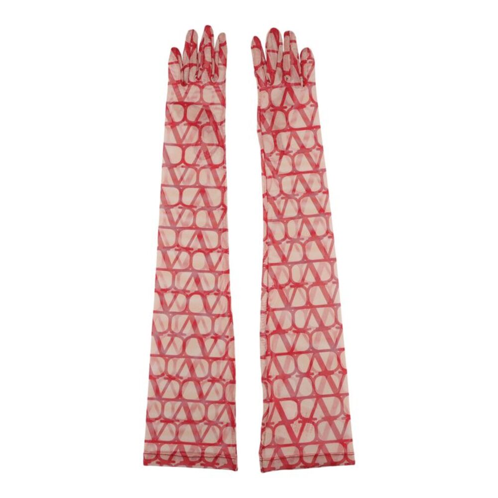 Valentino Toile Iconographe Long Sleeved Gloves Multi Womens